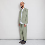 Wide Fit Trouser - Sage Summer Twill