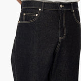 Barrel Leg Trouser - Black Denim