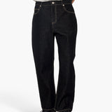 Barrel Leg Trouser - Black Denim