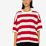 Boyfriend T-Shirt - Carnation Stripe