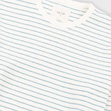 Long Sleeve Textured Stripe T-Shirt - Ecru / Misty Green