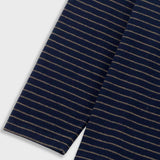 Long Sleeve Textured Stripe T-Shirt - Navy / Olive