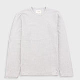 Long Sleeve Textured T-Shirt - Light Grey Melange