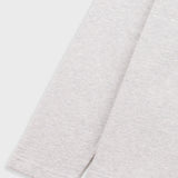 Long Sleeve Textured T-Shirt - Light Grey Melange