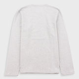 Long Sleeve Textured T-Shirt - Light Grey Melange