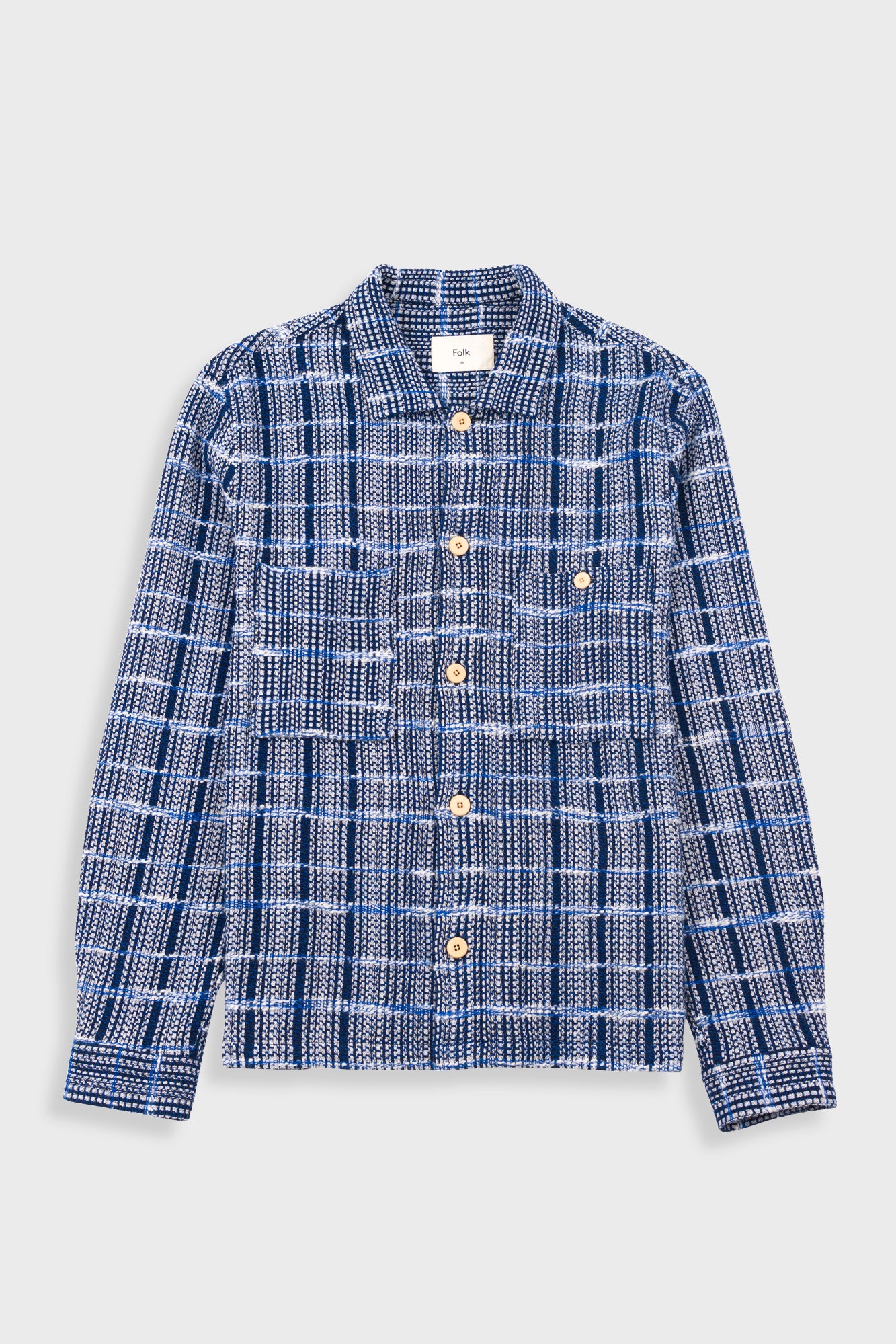 Folk Folk Patch Overshirt - Blue Tapestry