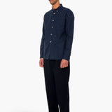 Relaxed Fit Shirt - Navy Melange Flannel