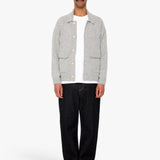 Rib Collared Cardigan - Silver Grey