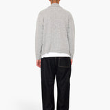 Rib Collared Cardigan - Silver Grey