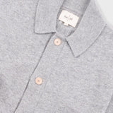 Rib Collared Cardigan - Silver Grey