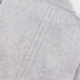 Rib Collared Cardigan - Silver Grey