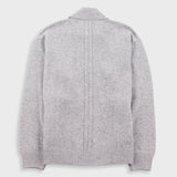 Rib Collared Cardigan - Silver Grey