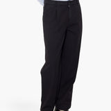 Wide Fit Trouser - Soft Black Topstitch