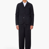 Wide Fit Blazer - Soft Black Topstitch