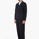 Wide Fit Blazer - Soft Black Topstitch