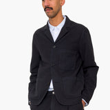 Wide Fit Blazer - Soft Black Topstitch