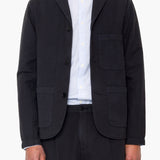 Wide Fit Blazer - Soft Black Topstitch
