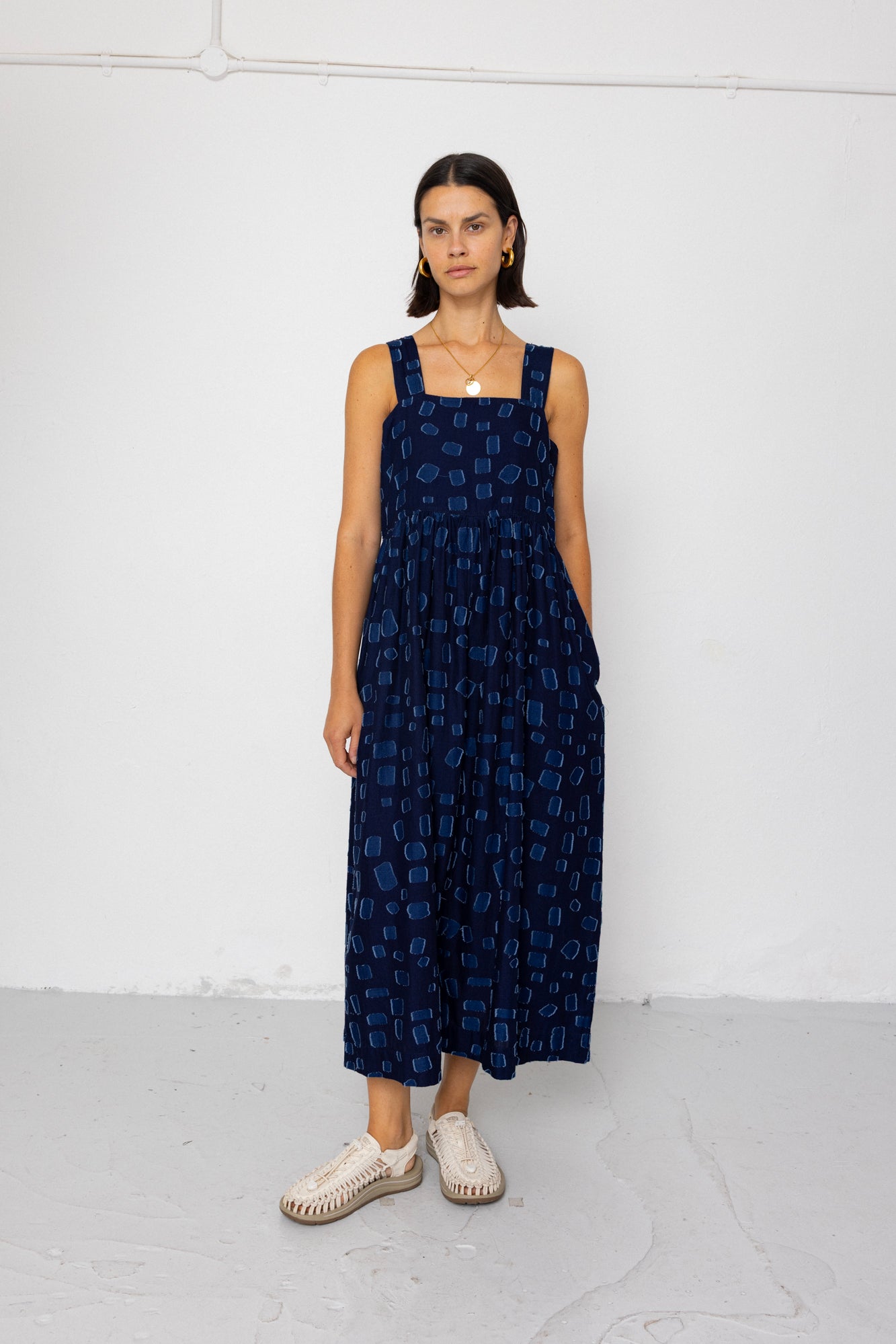 blue midi day dress Sleeveless Midi Day Dress main image 0