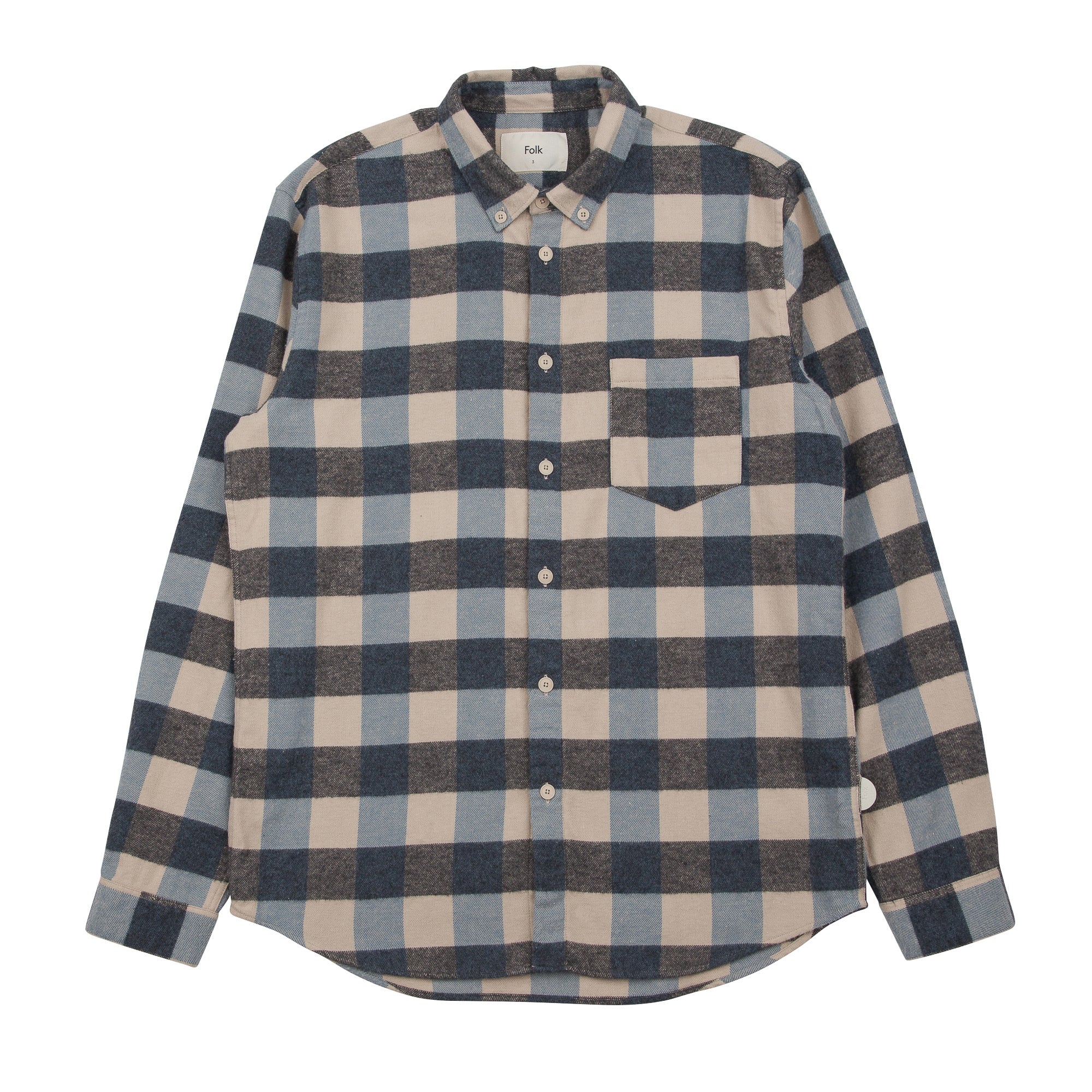 Folk | Relaxed Fit Shirt - Blue Flannel Check