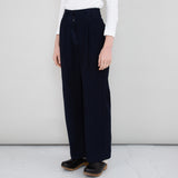 Folk | Pleated Pant - Navy Cord