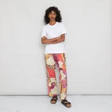 Drawcord Signal Pants Women's - Cutout Print Coral Multi