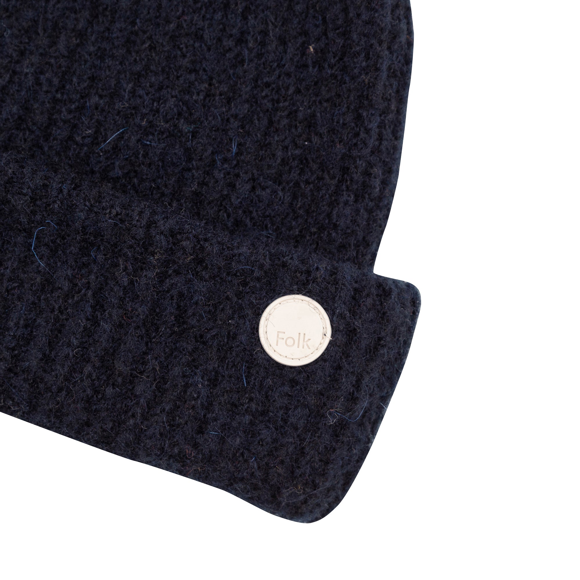 Folk | Chain Rib Beanie - Navy Mohair