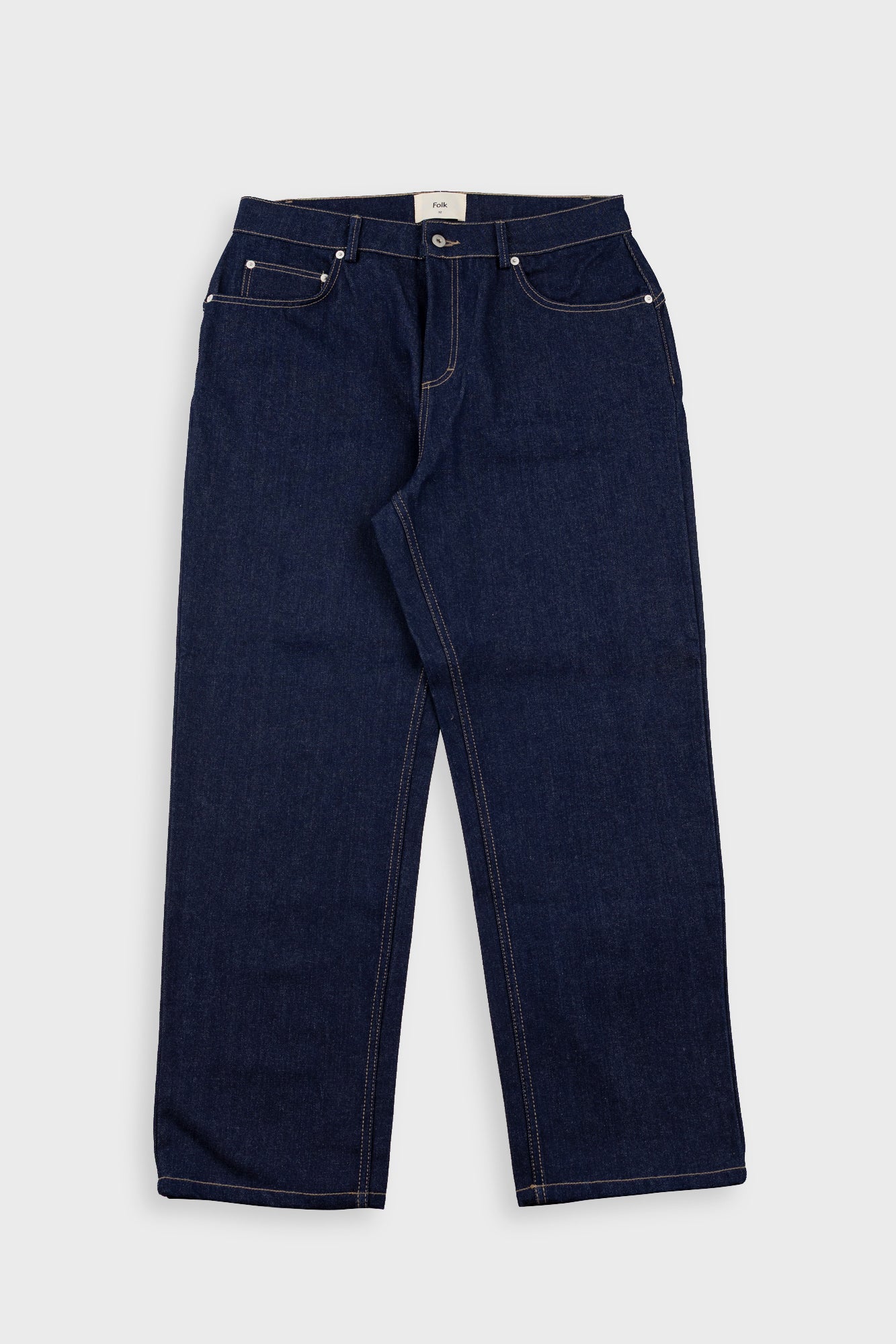 Folk Folk Barrel Leg Jean - Raw Denim