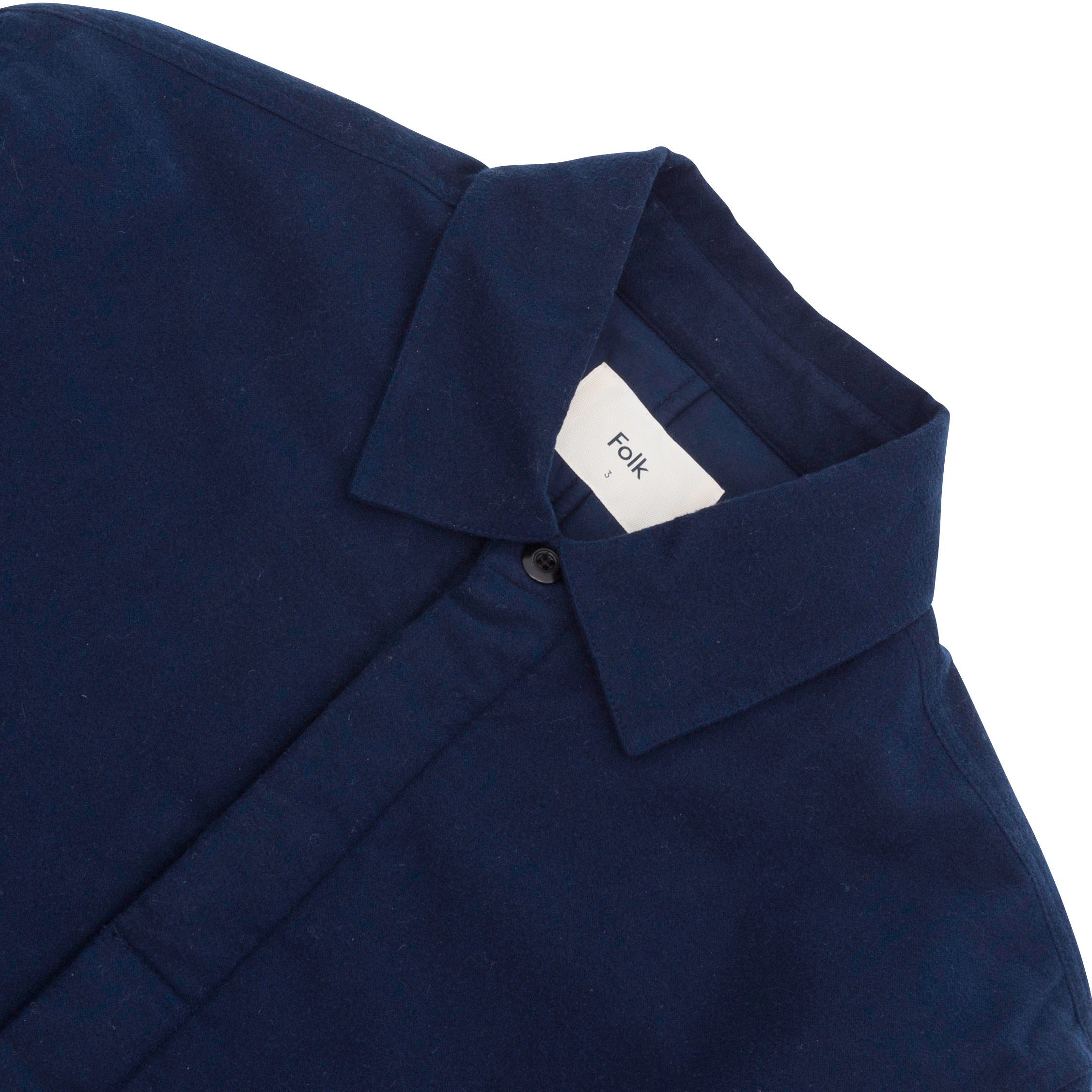Folk | Wadded Overshirt - Navy Flannel