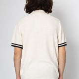 Beech Tipped Button Through - Ecru / Black