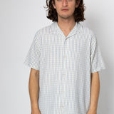 Harris Short Sleeve Shirt - Soft Blue / Ecru