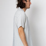Harris Short Sleeve Shirt - Soft Blue / Ecru
