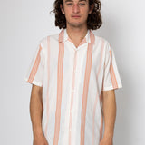 Kath Short Sleeve Shirt - Ecru / Terracotta