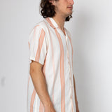 Kath Short Sleeve Shirt - Ecru / Terracotta