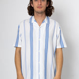 Kath Short Sleeve Shirt - Off White / Blue