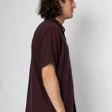 Wilkes Short Sleeve Shirt - Dark Burgundy
