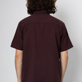 Wilkes Short Sleeve Shirt - Dark Burgundy
