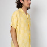 Patch Short Sleeve Shirt - Soft Yellow