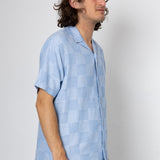 Patch Short Sleeve Shirt - New Blue