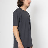 Waves Embroidery T-Shirt - Washed Black