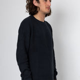 Hayley Raglan Crew - Washed Black