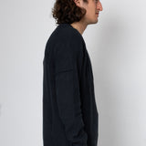 Hayley Raglan Crew - Washed Black