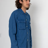 Bones Overshirt - Indigo Herringbone