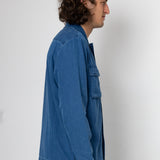 Bones Overshirt - Indigo Herringbone