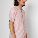 Patch Short Sleeve Shirt - Soft Pink