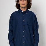 Lewis Long Sleeve Shirt - Navy / Blue