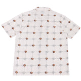 DJ Short Sleeve Soft Collar Shirt - Flaming Eye Grid