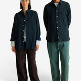 Easy Fit Shirt - Navy Crinkle Check