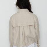 Edi Linen Blend Jacket - Natural Ecru