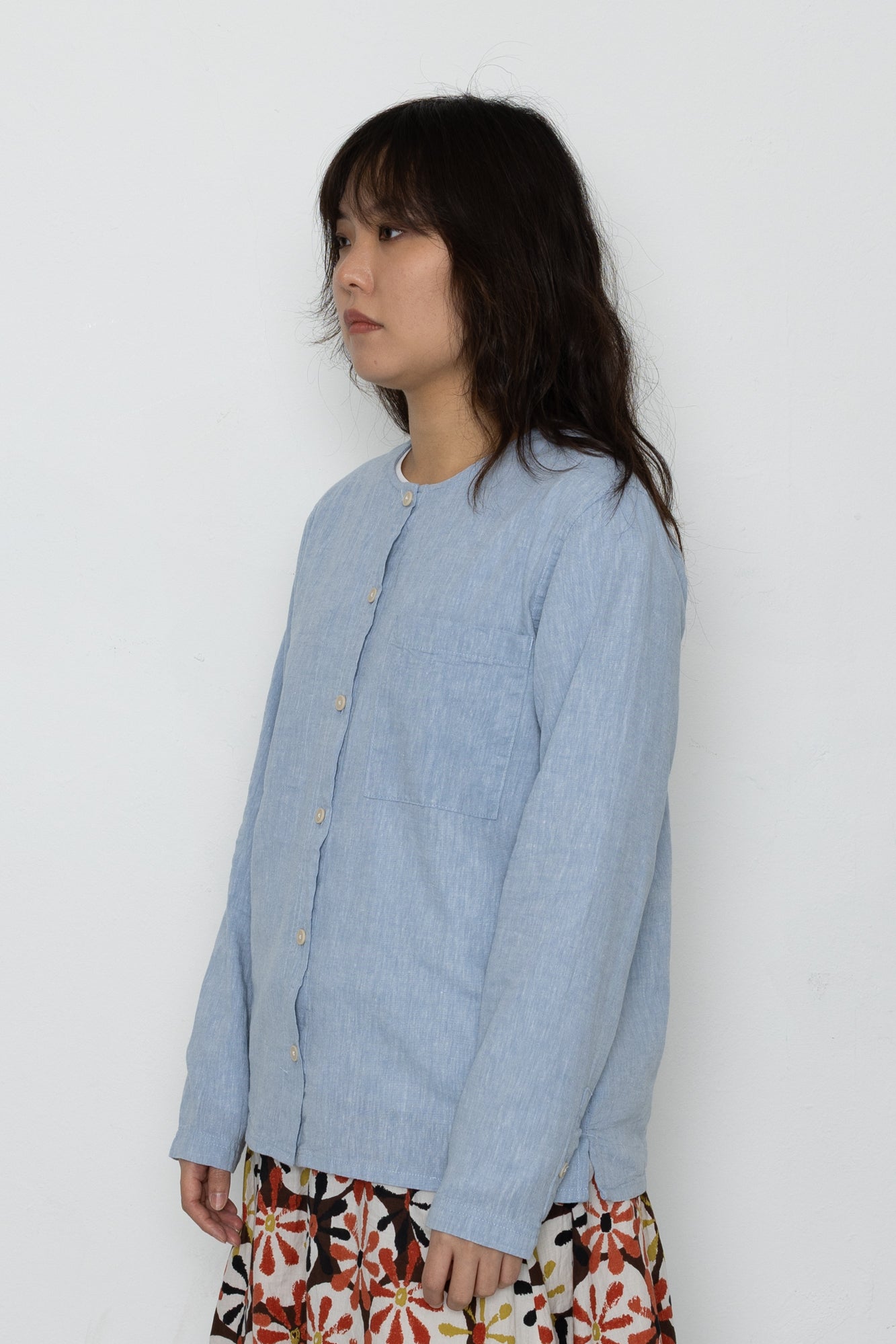 Folk | Folk Riviera Shirt - Blue Linen