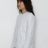 Folk | Folk Riviera Shirt - Grey / White Seersucker